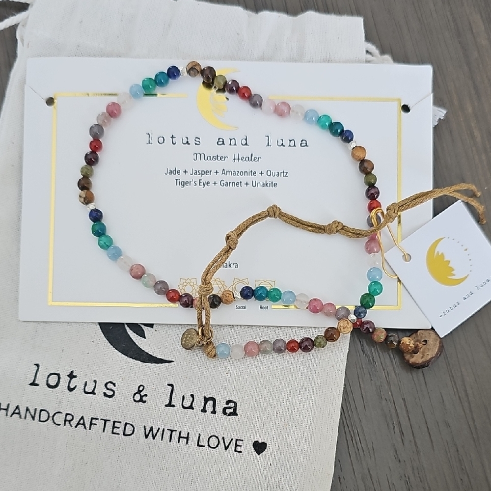 Lotus and Luna Multicolor Gemstone Bracelet